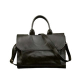 Black Leather Premium Messenger Bag By Gentcreate