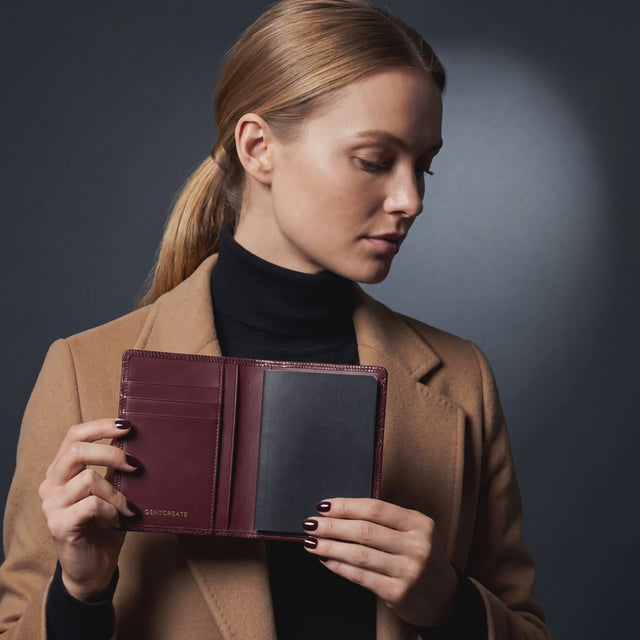 Lizard Leather Passport Holder
