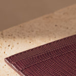 Burgundy Lizard Leather Card Holder by GENTCREATE – Handmade Luxury Video © GENTCREATE