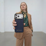 Saffiano iPhone 17 Pro max Leather case by GENTCREATE