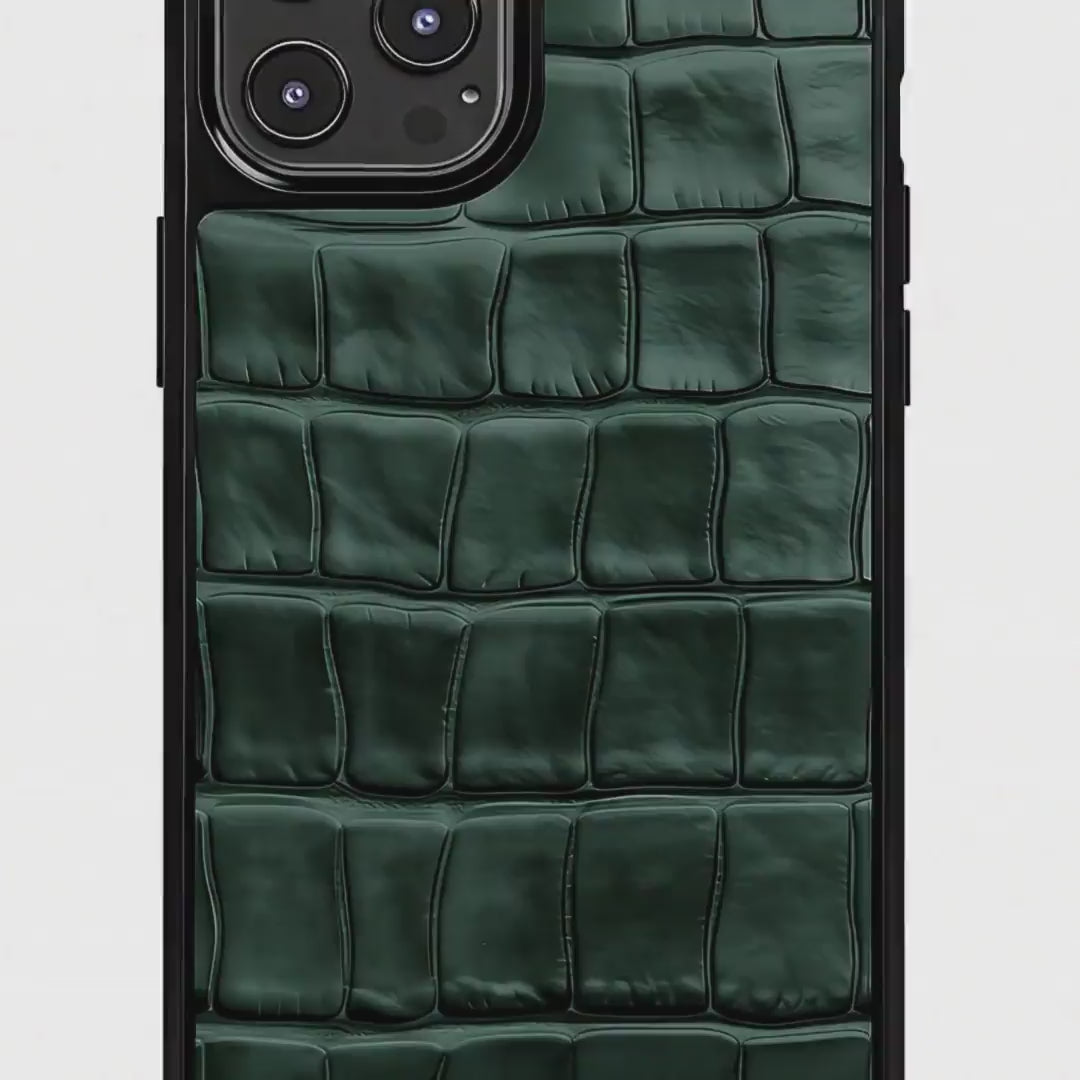 Δερμάτινη θήκη iPhone Croco Glossy