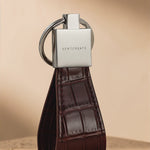 Burgundy Crocodile Leather Keychain by GENTCREATE – Handmade Luxury Video © GENTCREATE