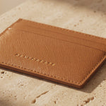 Brown Saffiano Leather Card Holder by GENTCREATE – Handmade Luxury Video © GENTCREATE