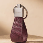 Burgundy Lizard Leather Keychain by GENTCREATE – Handmade Luxury Video © GENTCREATE