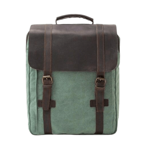 canvas leather briefcase backpack Waxed Canvas Backpack Urbs, Green Lake