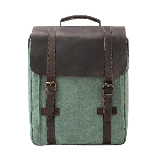 Vagarant 16 in. H Green Classic Style Sport Canvas Backpack C06GRN
