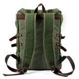 Retro Backpack "Esme" Green Color From Behind- Gentcreate