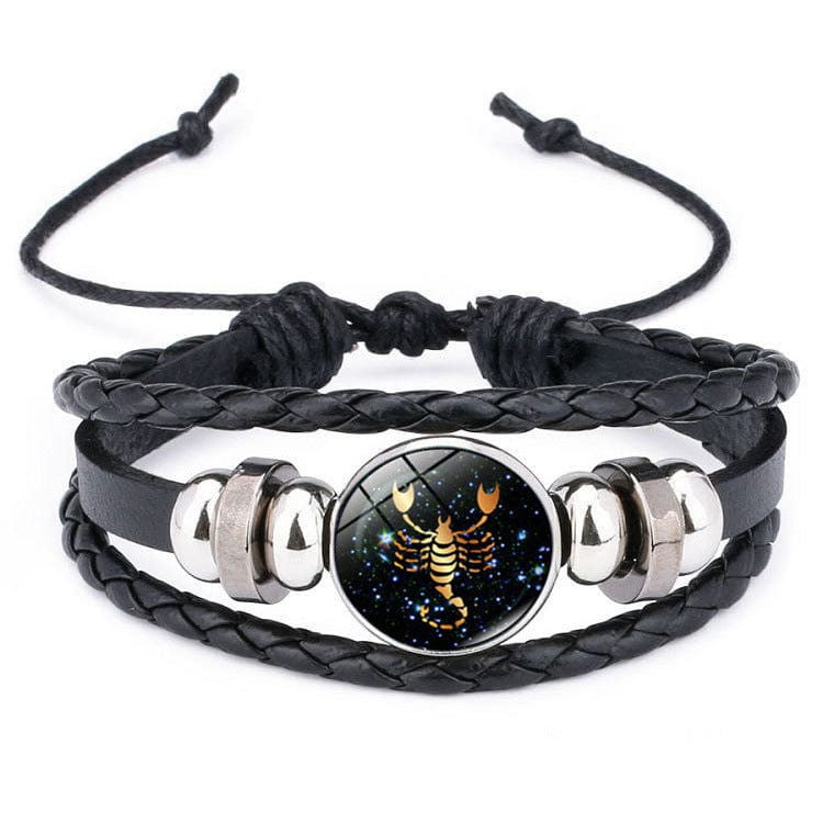 Scorpio Zodiac Bracelet Zodiac Bracelets Signum Gentcreate Leather Bracelets Spiritual Bracelet for Men