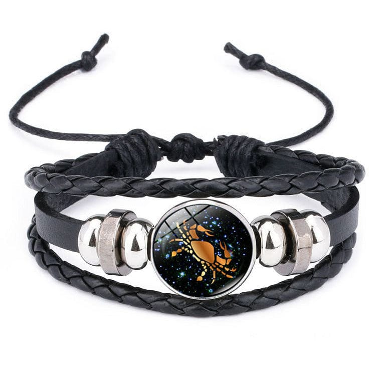 12 Zodiac Horoscope Leather & Hematite Bracelet – UnikGears