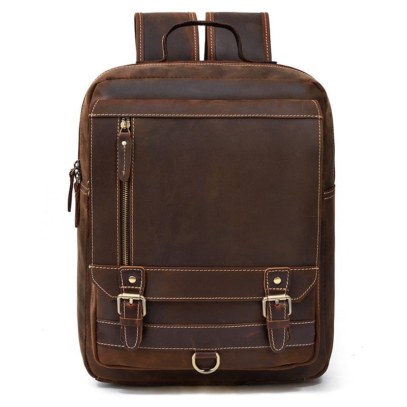 Retro Vintage Leather Backpack "Bona Fide" - Gentcreate