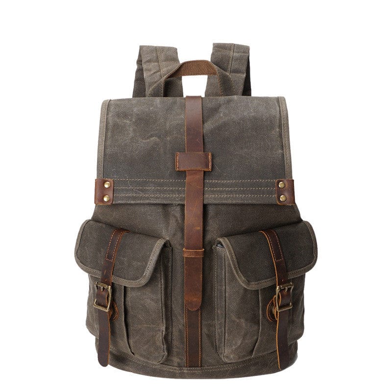 Waxed Canvas Retro Backpack "Pone" - Gentcreate