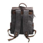 Vintage Canvas Backpack "OG" Dark Grey Color From The Behind- Gentcreate