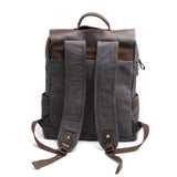 Vintage Canvas Backpack "OG" Dark Grey Color From The Behind- Gentcreate