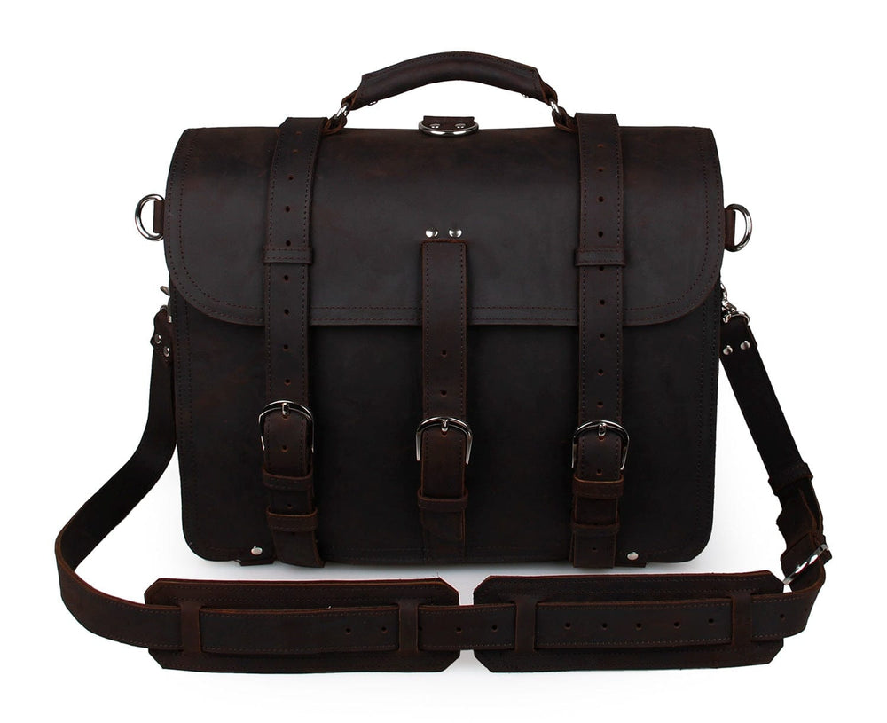 Leather Messenger Bag "Experientia"