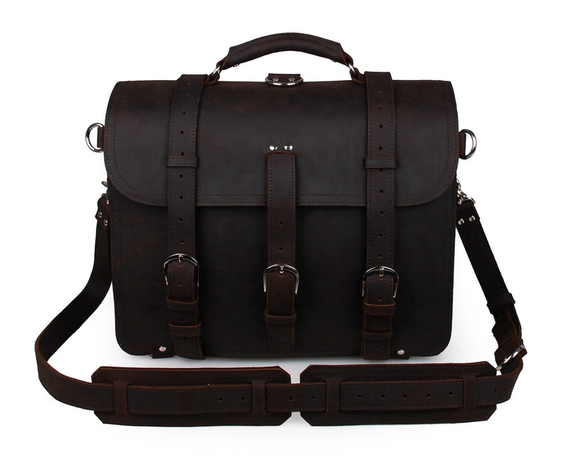 Leather Messenger Bag "Experientia"