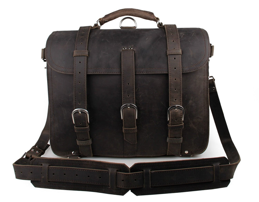 Leather Messenger Bag "Experientia"