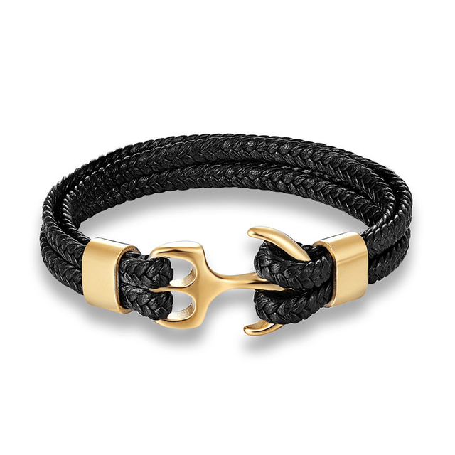 Bracelet en cuir ancre "Nauta" - Gentcreate