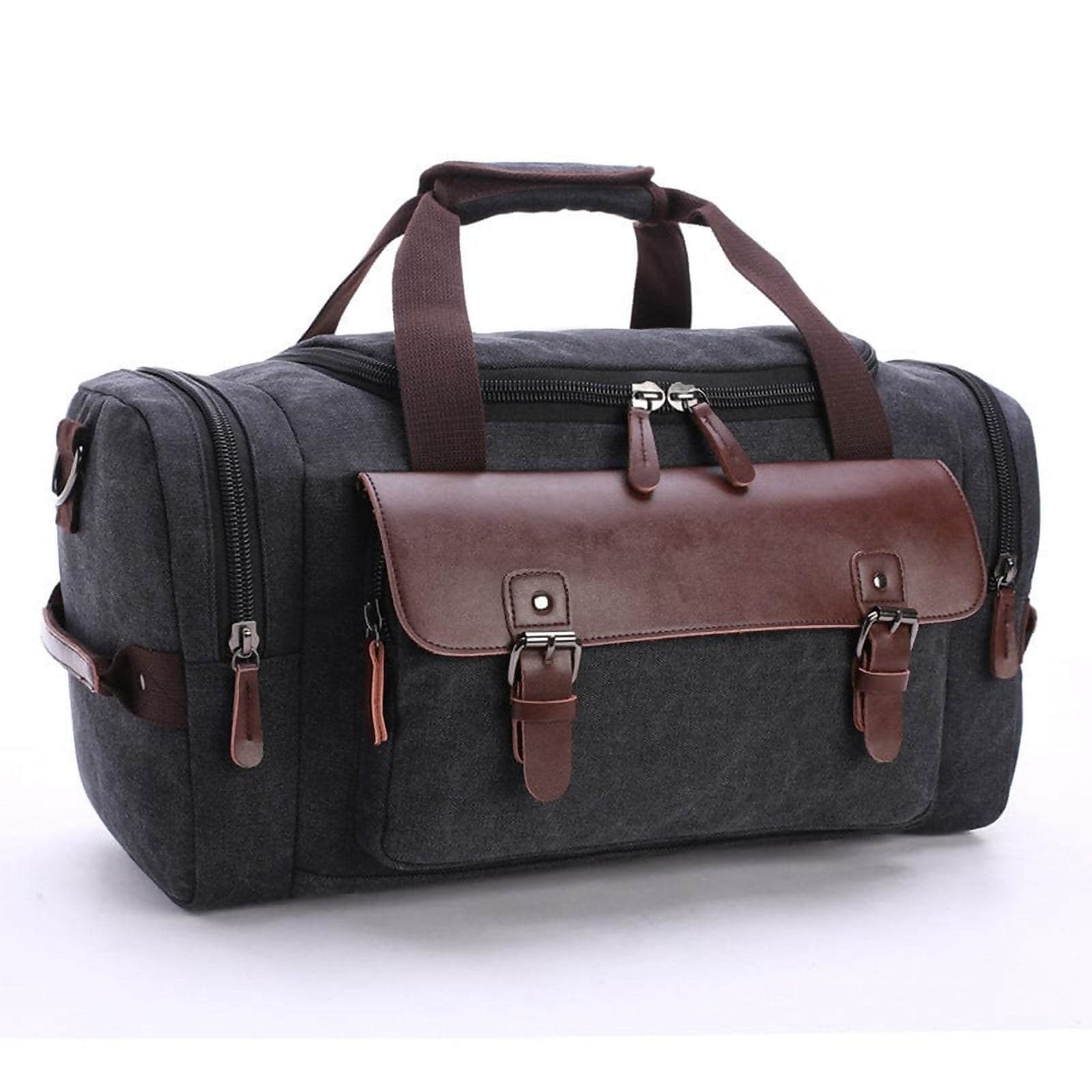 Canvas Crossbody Bag Volutpat, Black