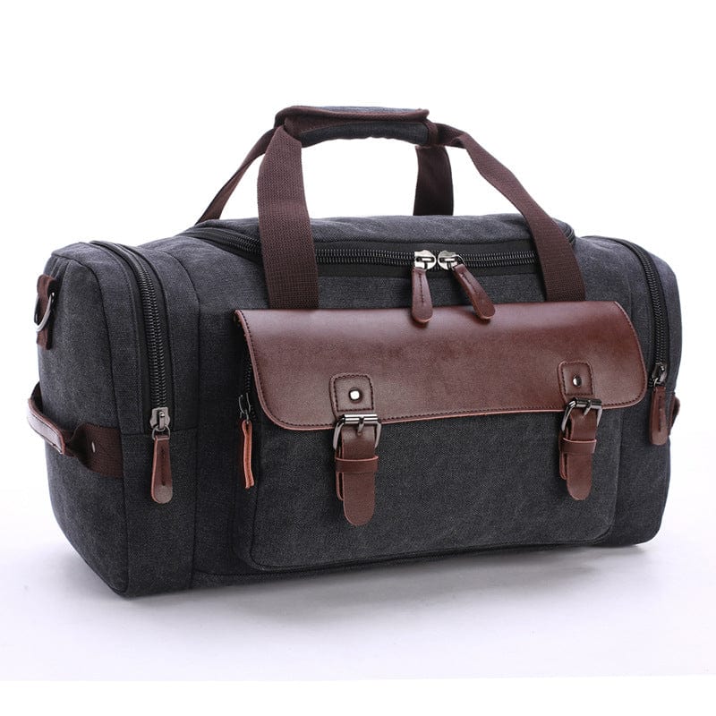canvas travel crossbody bag Canvas Crossbody Bag Volutpat, Black
