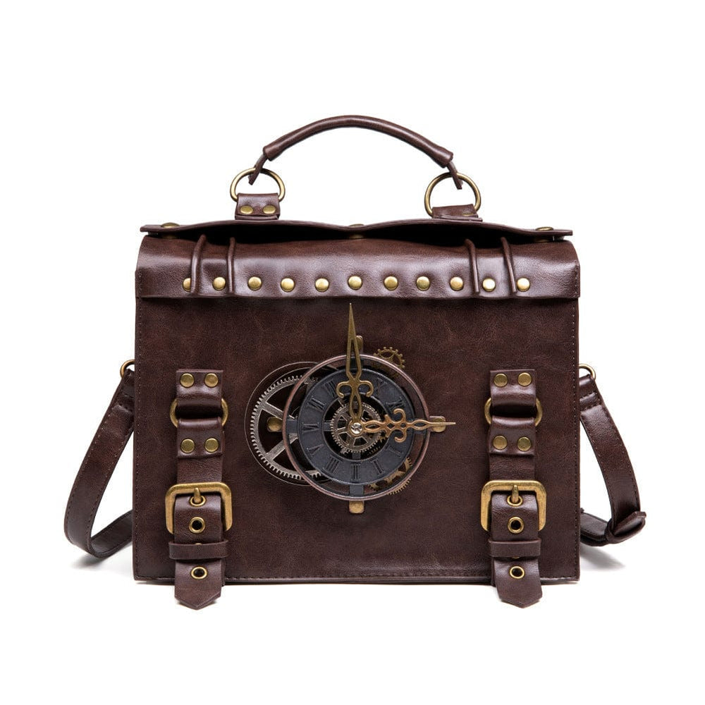 Vegan Leather Crossbody Steampunk Bag "Vapor" - Gentcreate