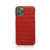 Red Matt Leather iPhone Case By Gentcreate