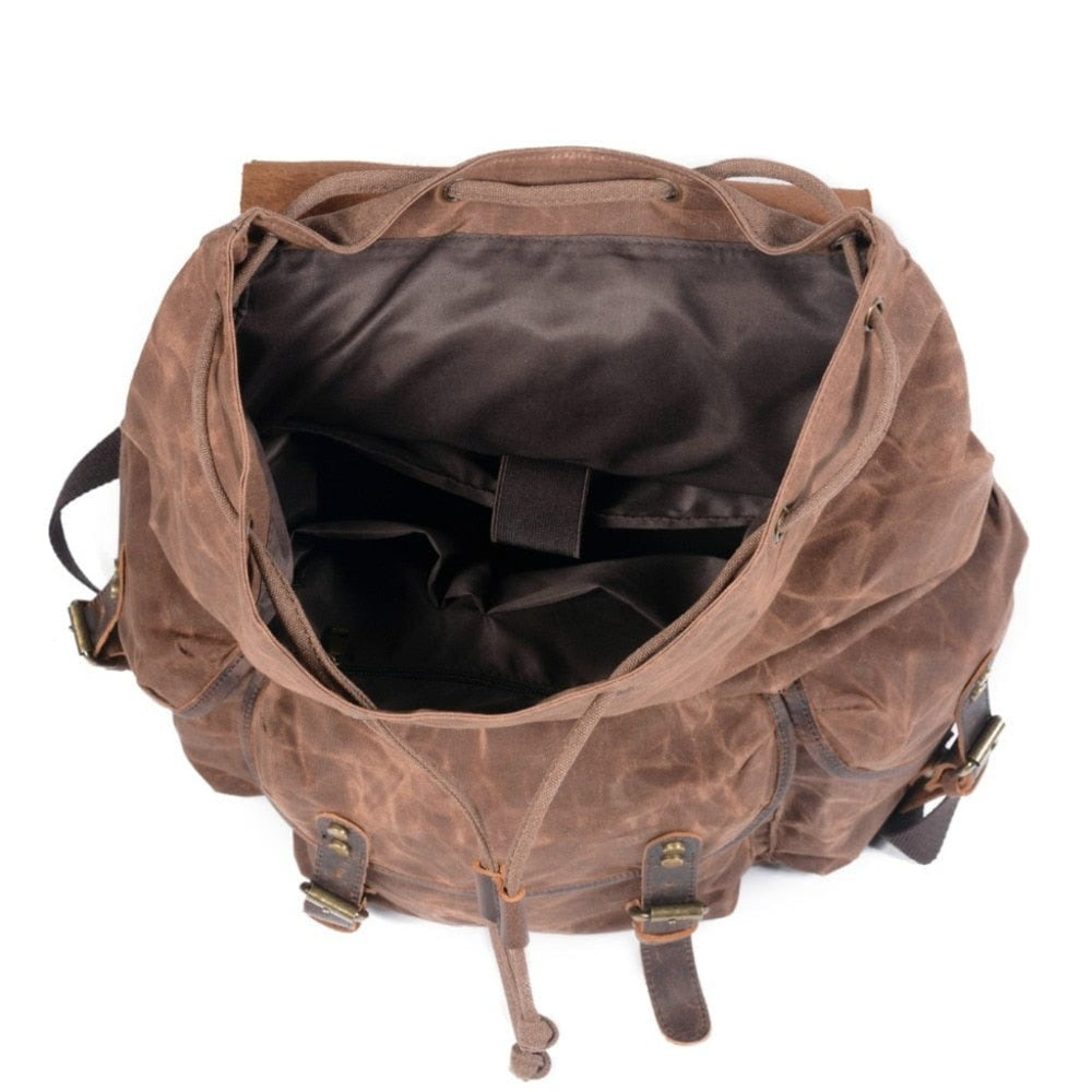 Waterproof Retro Backpack Canvas Materials Interior- Gentcreate