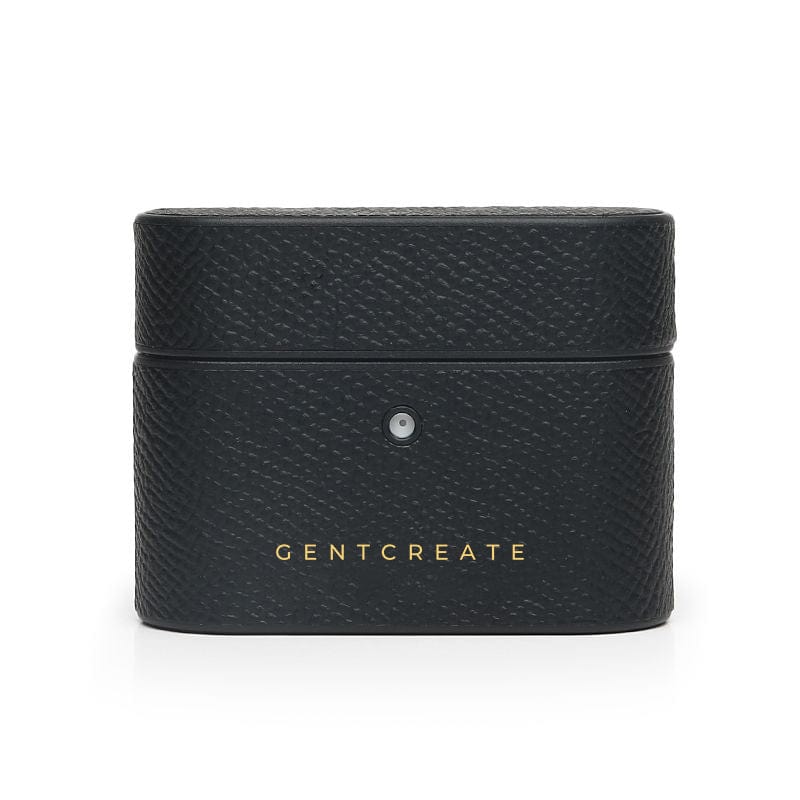 Leather Airpods Case Black Epsom Pattern by Gentcreate