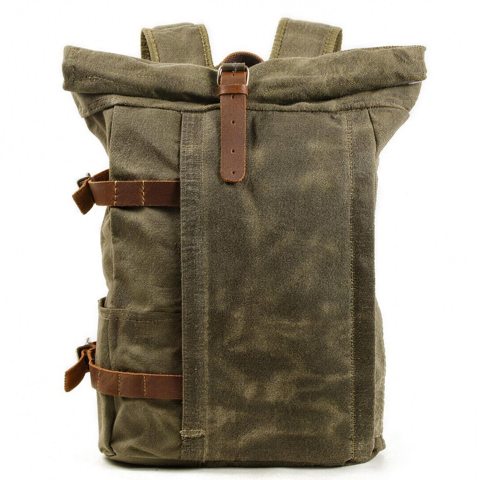 Men's Work Backpack – Urban Vintage Canvas, Khaki