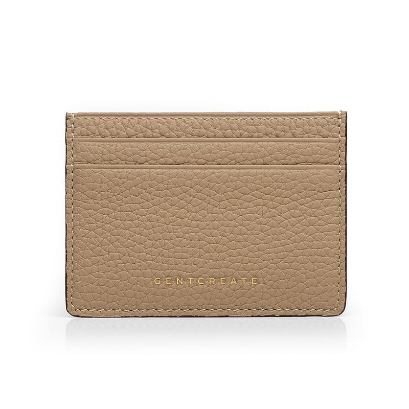 Thin Pebble Leather Card Holder | 4 Slots