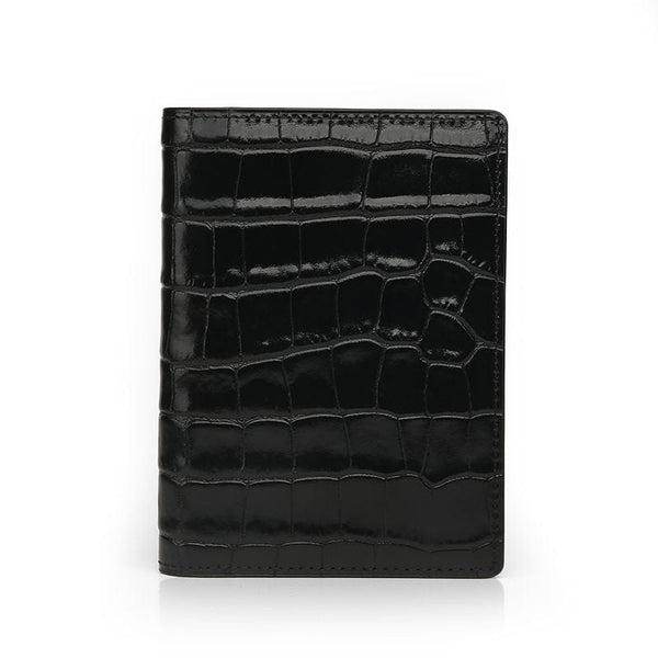 Black Glossy Leather Passport Holder By Gentcreate