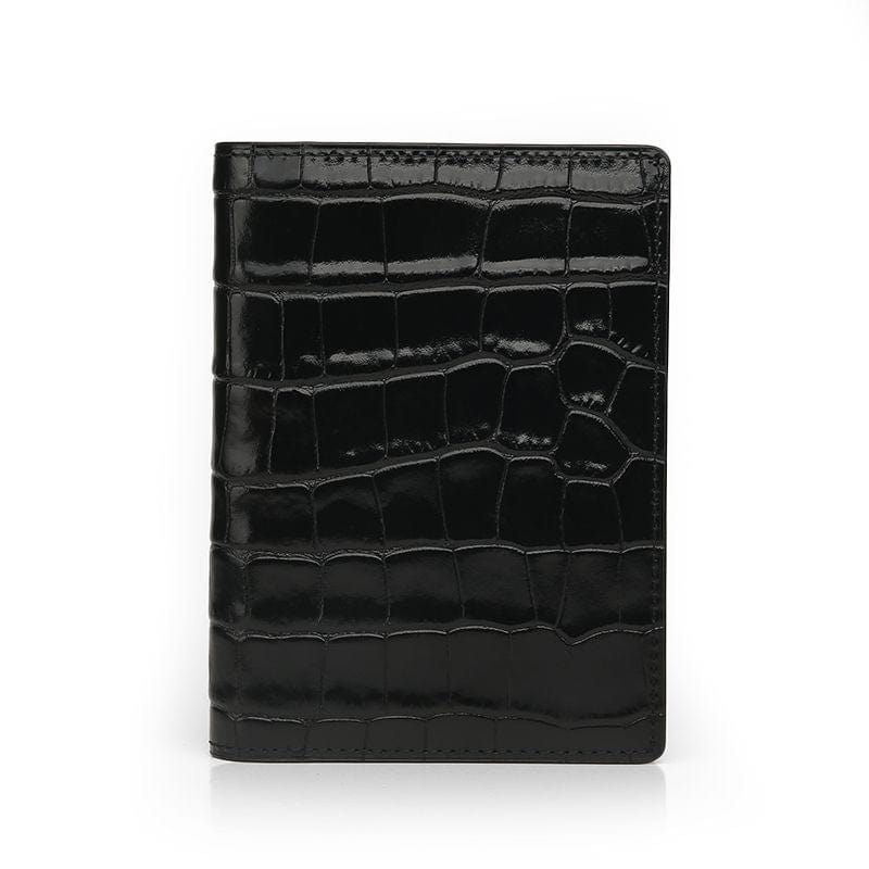 Black Glossy Leather Passport Holder By Gentcreate