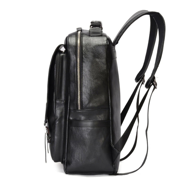 Black Leather Backpack "Ater" - Gentcreate