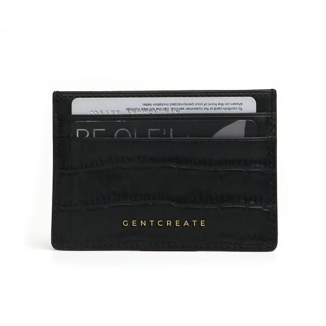 Porte-cartes en cuir noir mat par Gentcreate.jpg