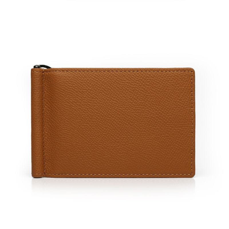 Brown Thin Genuine Epsom Leather Wallet By GENTCREATE