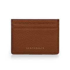 Brown Pebble Leather Card Holder By Gentcreate.jpg