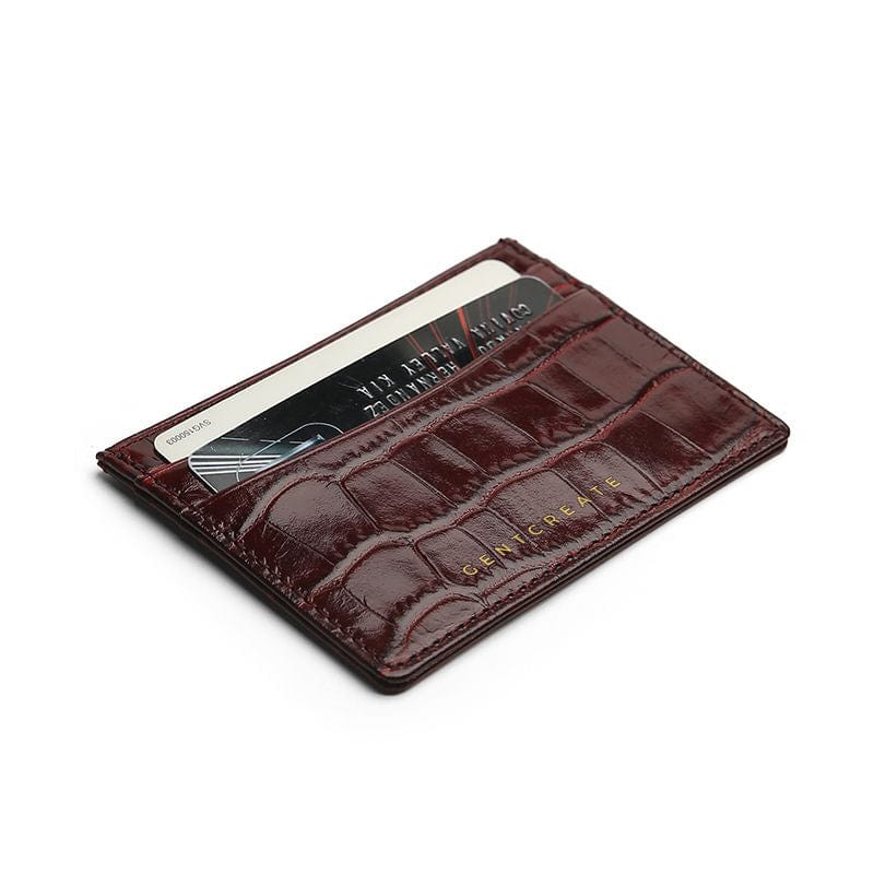 Burgundy Glossy Leather Card Holder By Gentcreate.jpg.jpg