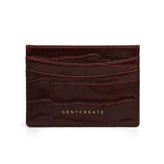 Burgundy Glossy Leather Card Holder By Gentcreate.jpg.jpg