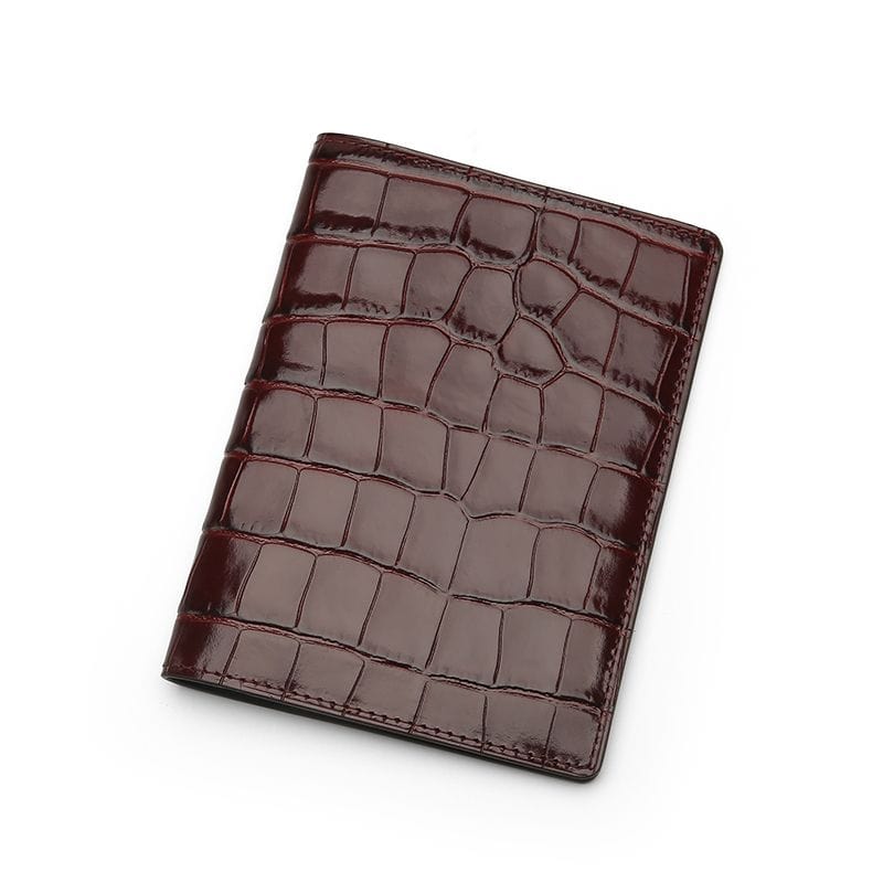 Burgundy Glossy Leather Passport Holder By Gentcreate