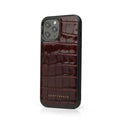 Läder iPhonefodral Croco Glossy