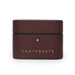 Burgundy Saffiano Leather Airpods Pro Case By Gentcreate