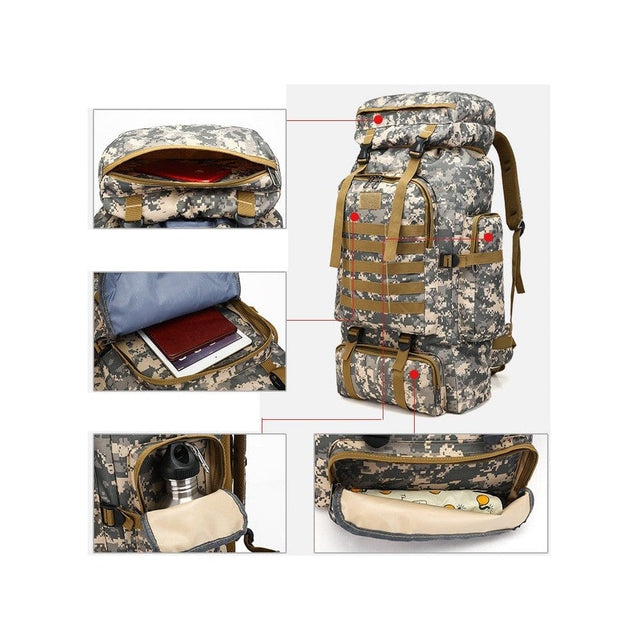 Mochila Bushcraft de Camuflaje "Vivo" - Gentcreate