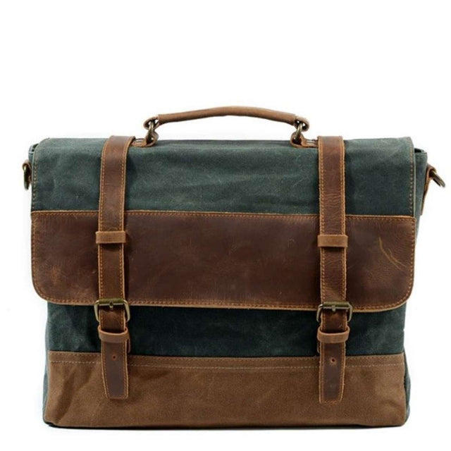 Bolso mensajero de lona encerada "Negotium"