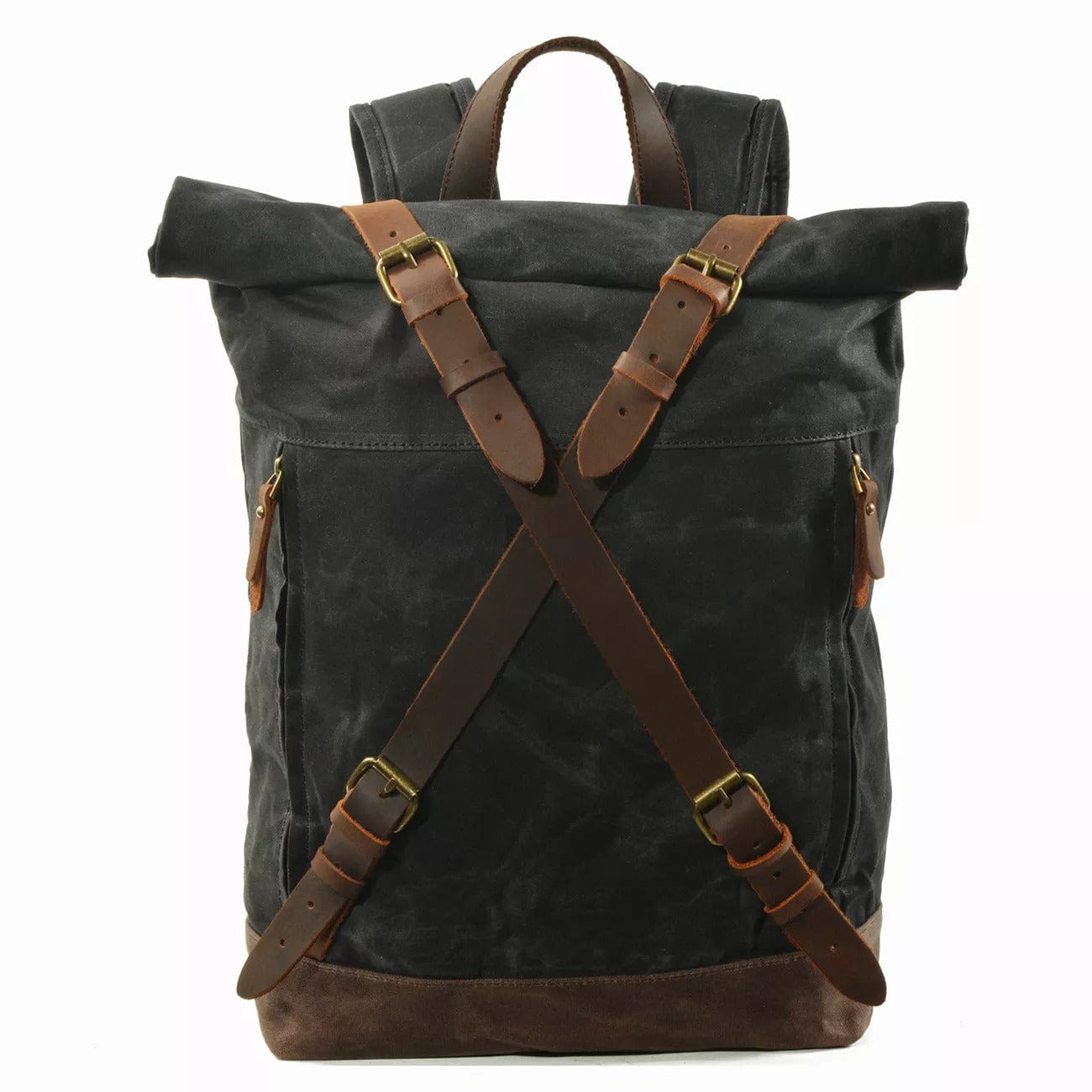 Vintage Backpack "Carpe Noctem" in Black Color - Gentcreate