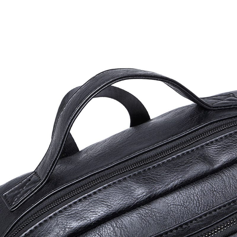 Black Leather Backpack "Nox" - Gentcreate