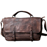 Brown Leather Messenger Bag "Dux" - Gentcreate