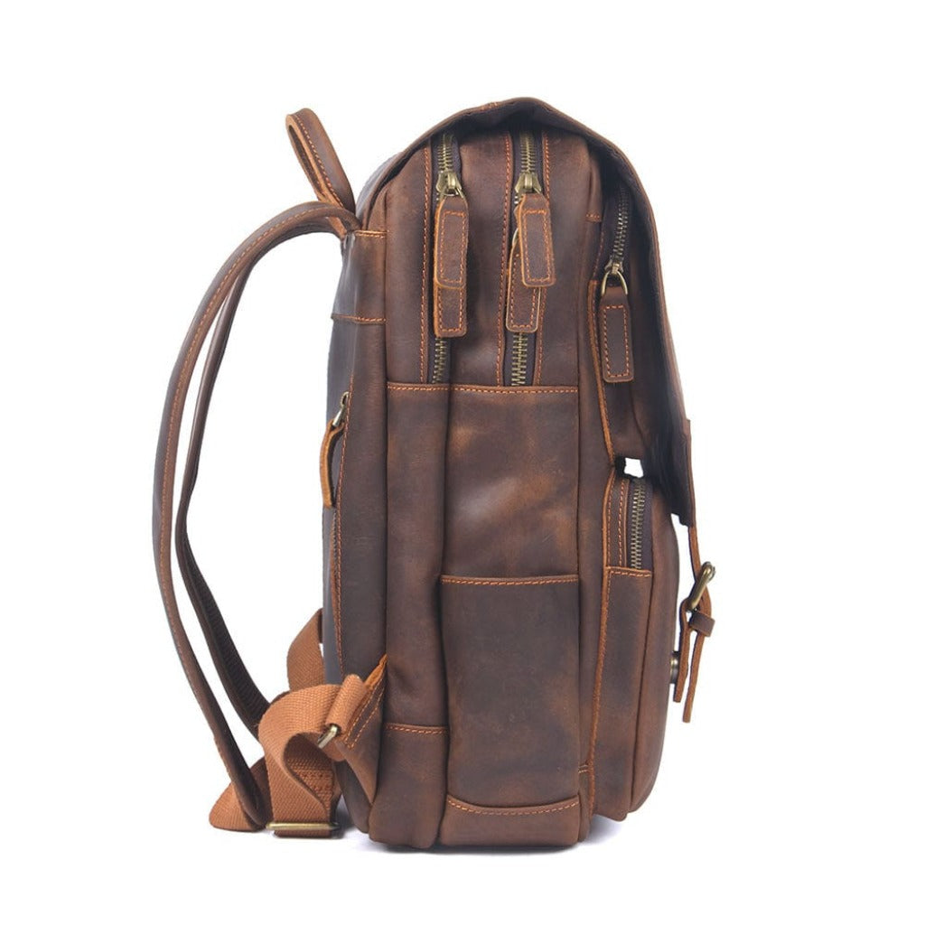 backpack reeves leather Brown 18