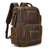 Brown Leather Backpack "Rex" - Gentcreate