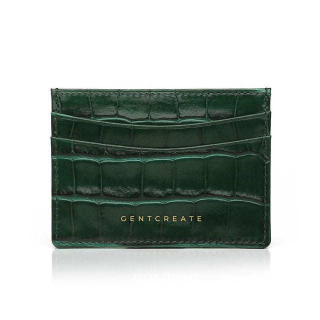 Porte-cartes en cuir vert en relief par Gentcreate.jpg.jpg