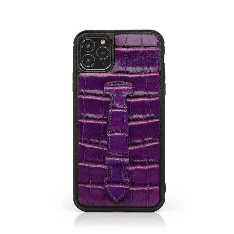 Magenta Glossy iPhone Leather Case With Strap By Gentcreate