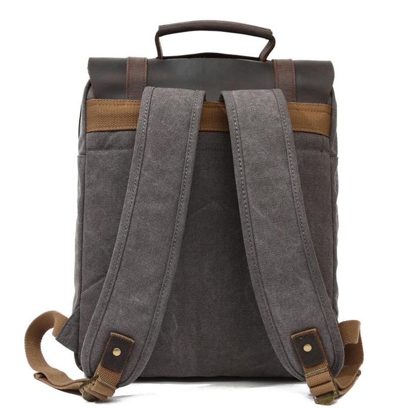 canvas leather backpack uk MUICK Waxed & Rolltop and well Waxed Canvas Backpack 16L Laptop
